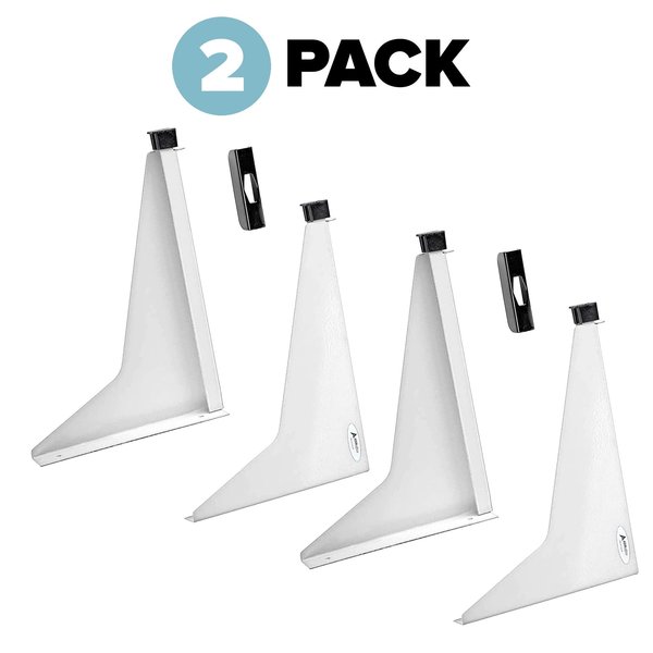 Adiroffice Drop/Lift Wall Rack for Blueprints, White, PK2 ADI616-WHI-2pk